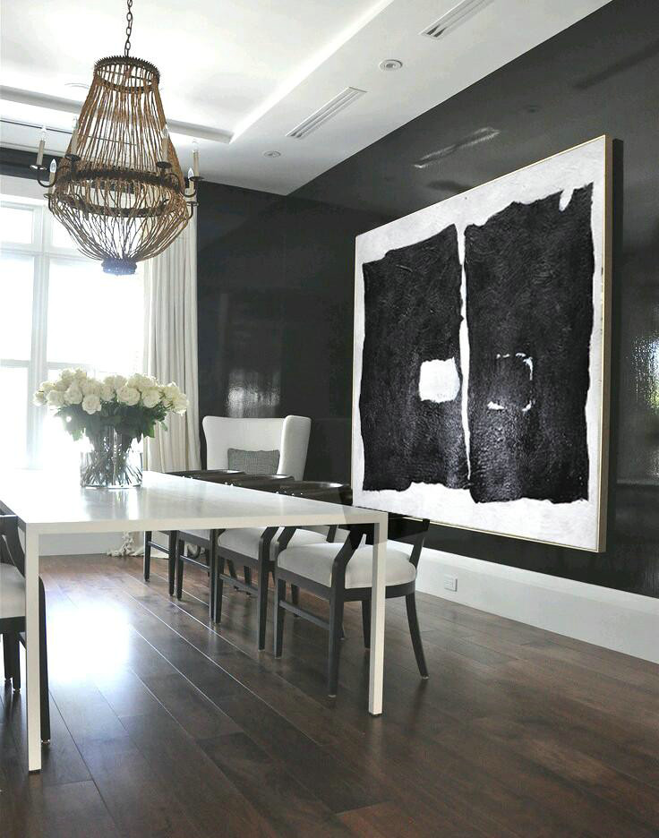 Modern Art,Oversized Horizontal Minimal Art On Canvas - Hand Paint Large Clean Modern Art